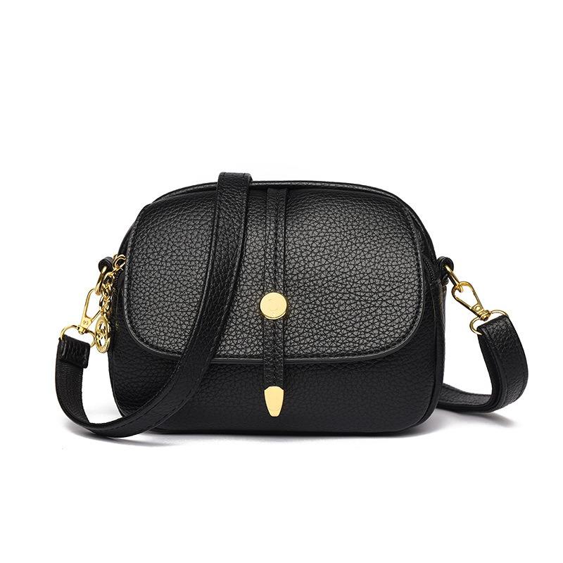 Lychee Pattern Simple Shoulder Bag Women Versatile Niche Popular Messenger Bag Temperament Commuter Small Square Bag