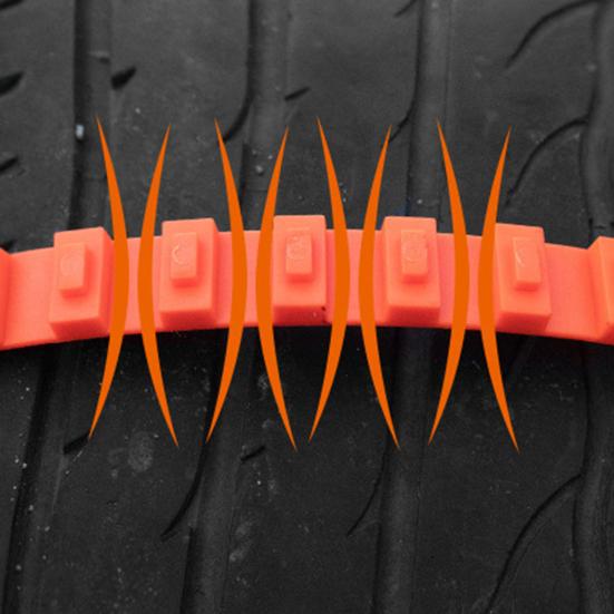 10Pcs Universal Anti-Skid Snow Tire Chains Easy Install Reusable Anti Snow Chains Ice-Breaking Traction Cables