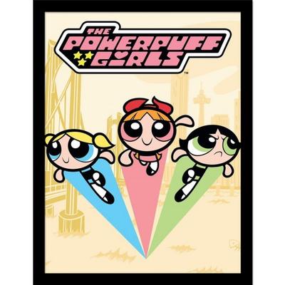 The Powerpuff Girls Gruppe Gerahmtes Poster