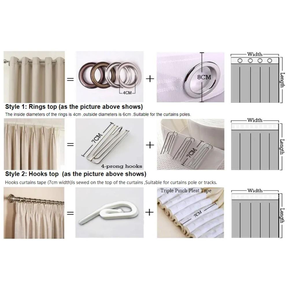 90%Blackout Curtains for Bedroom Full Light Blocking Drapes With Black Backing Thermal Insulated For Living Room Curtain