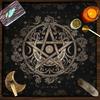 Pentagrams Pattern Tarot Card Tablecloth Altars Cloth Divinations Tapestry