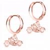 Brincos Banhados a Ouro Com Motos Motocicletas Harley Motocicleta Motor Prata 925