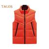 Men Waistcoat Stand Collar Sleeveless Zipper Placket Vest Coat with Side Pockets Solid Color Thickened Vest Jacket