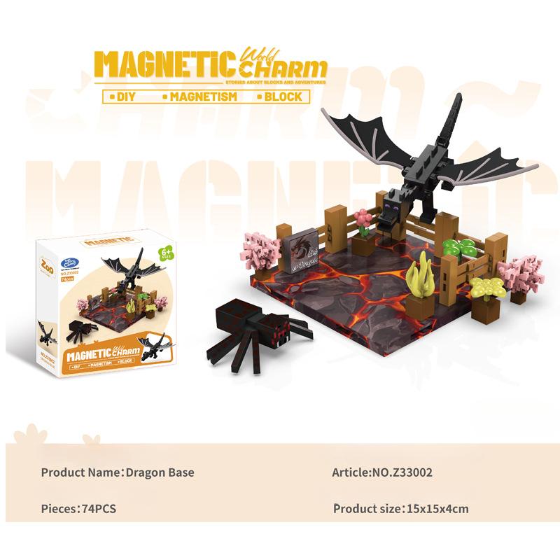 Magnetic Toys for Children In Surrounding Building Blocks
