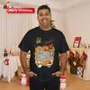 Merry Christmas Reindeer And Snowunisex Cute Holiday Burlap Style Winter TShirt