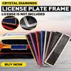 1PCS Universal an License Plate Frame Russian Car Licence Number Plate Frame Crystal Diamonds License Plate Holder