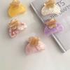 Elegant Acetic Acid Flower Hair Claw Small Flower Hair Crab Clip French Shark Clip  Women