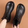 Leather Soft-soled New Cotton Shoes Warm Women's Short Boots Middle-aged and Elderly Non-slip Women's Boots