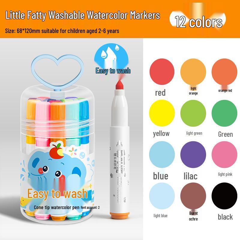 

Набір водорозчинних маркерів та пензлів Справжні кольори для дітей, які можна мити