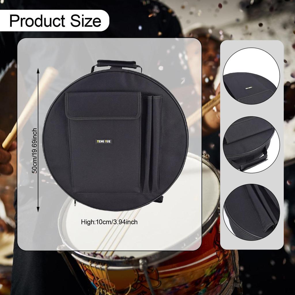 Drum Bag Backpack Carrying Case Percussion Accessories Pocket Dustproof Stick Mallet with Carry
