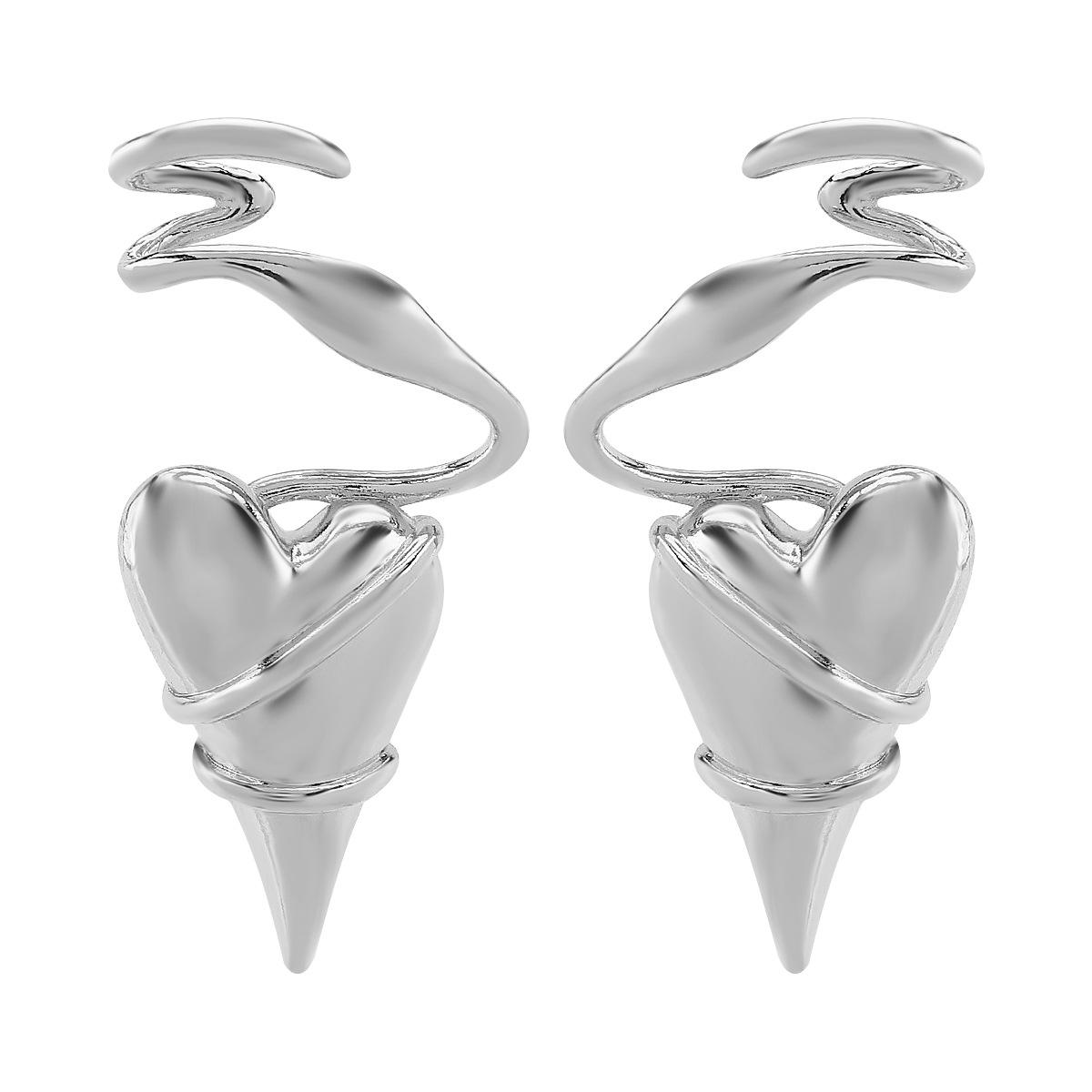 

Дизайн Уникальные Геометрические Линии, Окружающие Серьги Любовь