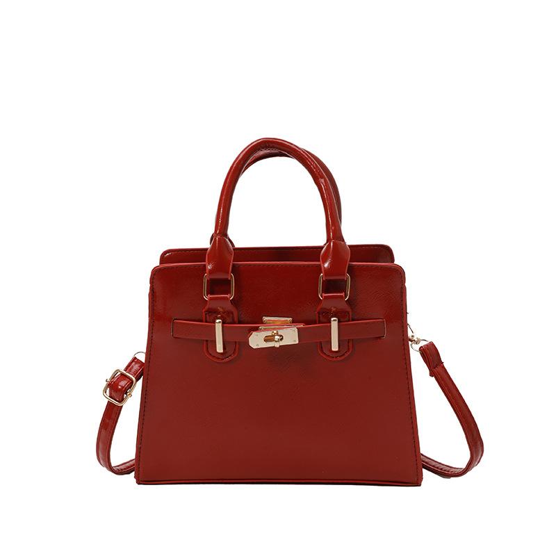 

Сумка-тоут женская текстурная большая вместимость нишевый дизайн женская элегантная маленькая квадратная сумка простая на плечо сумка-мессенджер красный