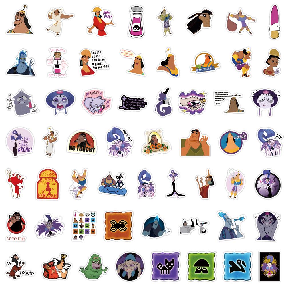 55-Piece Emperor s New Groove Cartoon Graffiti Stickers for DIY Decoration