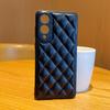 Three-dimensional Puff Check Small Fragrance Style Leather Case For Samsung S25 Edge S25 Ultra Galaxy S24 + Cover