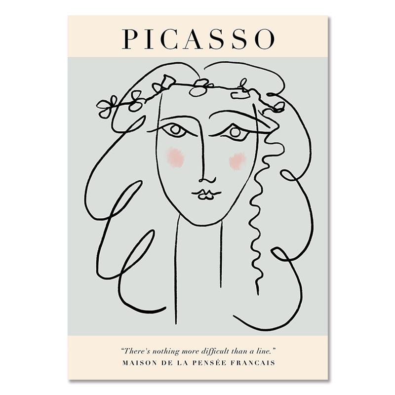 Bauhaus Exhibition Canvas Line Chair Wall Art Minimalism Print Painting  Abstract  Nordic Poster Face Picture Modern Home Decor