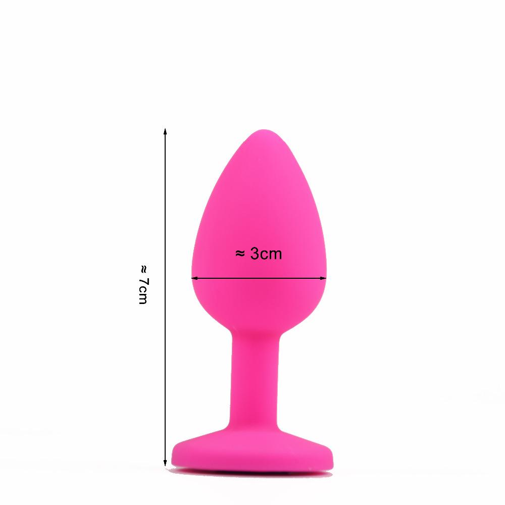 Tapón Anal Sexy Unisex para patio trasero, tapón Anal de silicona estimulante del punto G, cuentas para glúteos, joyería de cristal, Juguetes sexuales para amantes, 1 ud.