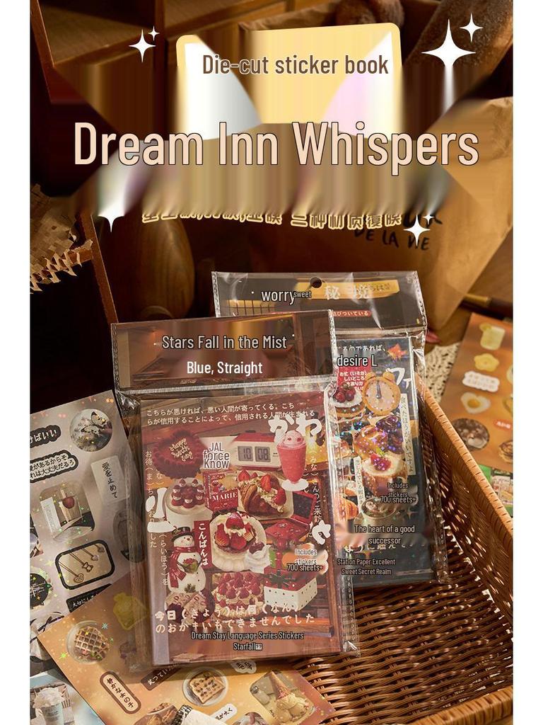 Dream Inn Japanese Retro Die-Cut Sticker Book - DIY Daily Planner Decorative Stickers