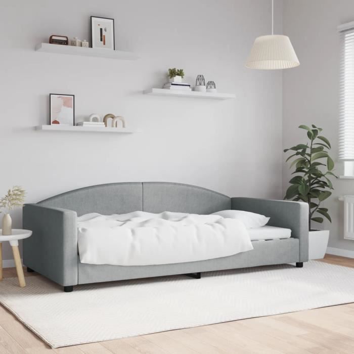 VidaXL Daybed Light Grey 100x200 Cm Fabric 354116