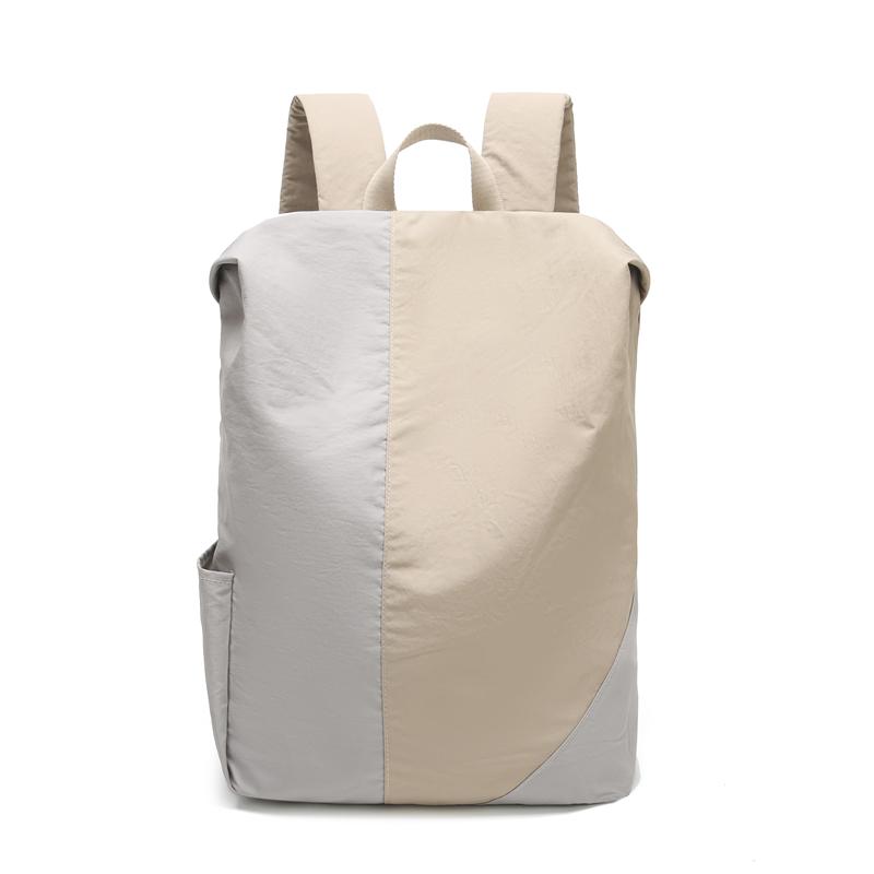 Stitching Contrast Backpack Unisex Waterproof Backpack Travel Bag