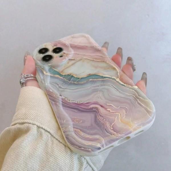 Square marble pattern is suitable for Apple 17 mobile phone case iPhone16 Japan, Korea, 14 Europe, America, 13 personality 12 new models 15