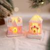 Luminous Christmas Glowing Small House Resin Christmas House Ornament  Home Xmas Decor