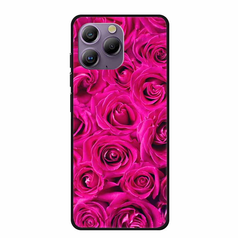 Copertura Morbida Spazio per Custodia Blackview A96 Fiore TPU Gatto Custodie in Silicone per BlackviewA96 Cover Shell Amorevole Antiurto