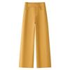 2025 Women's High-Waisted Yellow Wide-Leg Jeans: Slimming, Straight-Leg, Floor-Length, Spring Collection