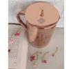 Full Embossed Design Copper Jug Pitcher with Brass Knob, Storage & Serving Water, Yoga Ayurveda Healing, Volume- 1500 ML