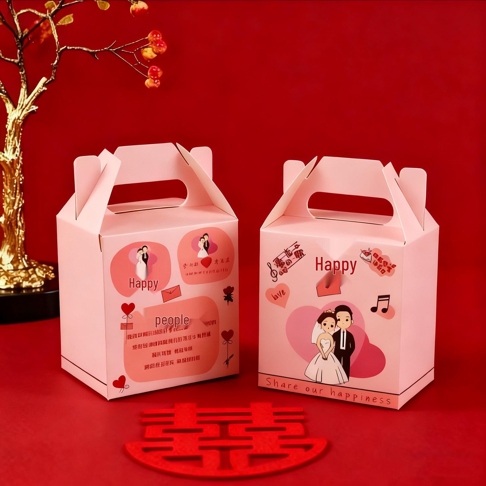 

Large Capacity Chinese Wedding Bridesmaid & Bride Candy Handbag Box Medium