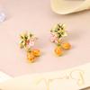 Mori Style Pearl Flower & Butterfly Tassel Stud Earrings - Fresh, Sweet, and Elegant