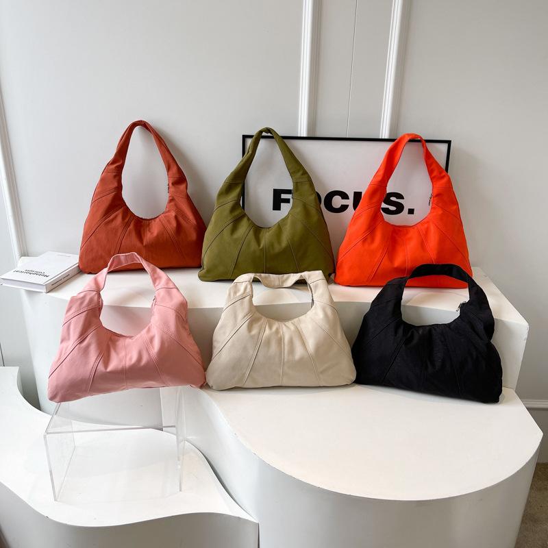 Сплошная женская пригородная сумка на одно плечо большой емкости для подмышек — фото 6