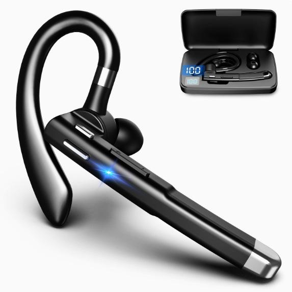 Smart Noise-Cancelling Wireless Bluetooth Earphone for Business Calls (Single Ear with AI Translation)