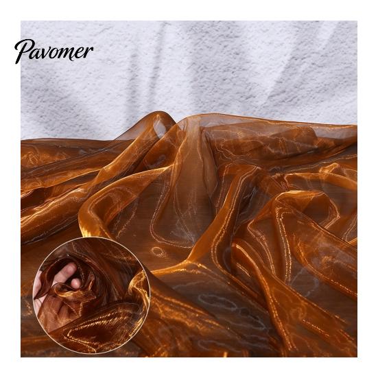 Material Transparent pentru Decorare Scenă 1 Curte Două Tonuri Organza Subțire, Lățime 60 Inch Material Iridiscent Mătăsos Moale Decorațiuni Baby Shower