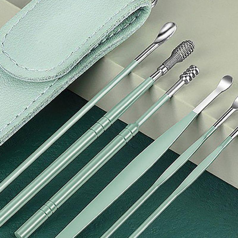 briskstyle briskstyle ear cleaner 6-piece set (including pouch) Blue