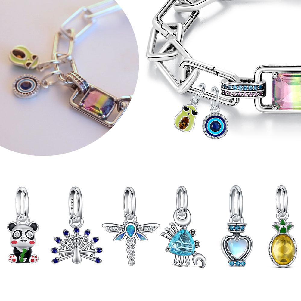 925 Silver Bracelet Fit Charm DIY Jewelry For Women Elegant Fashion Bracelet Daily Wear Handmade Charms Jewelry Making