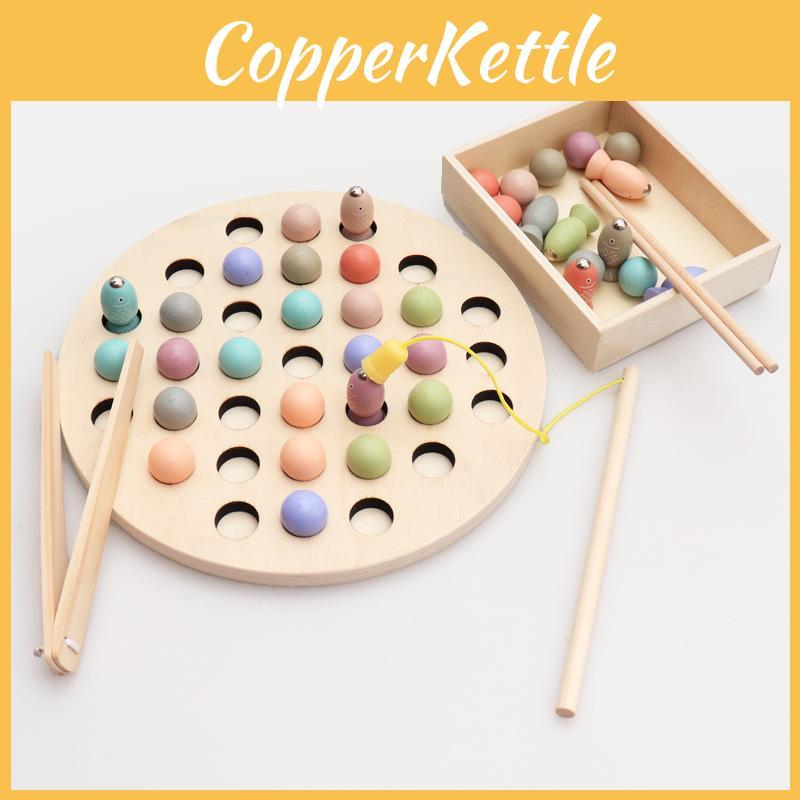 Magnetic Wooden Fishing Puzzle Game Kit Kids Learning And Toy Development