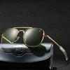 New Metal Square Sunglasses Driver Driving Fashion Sunglasses Large Frame Men's and Women's Street Shooting Glasses