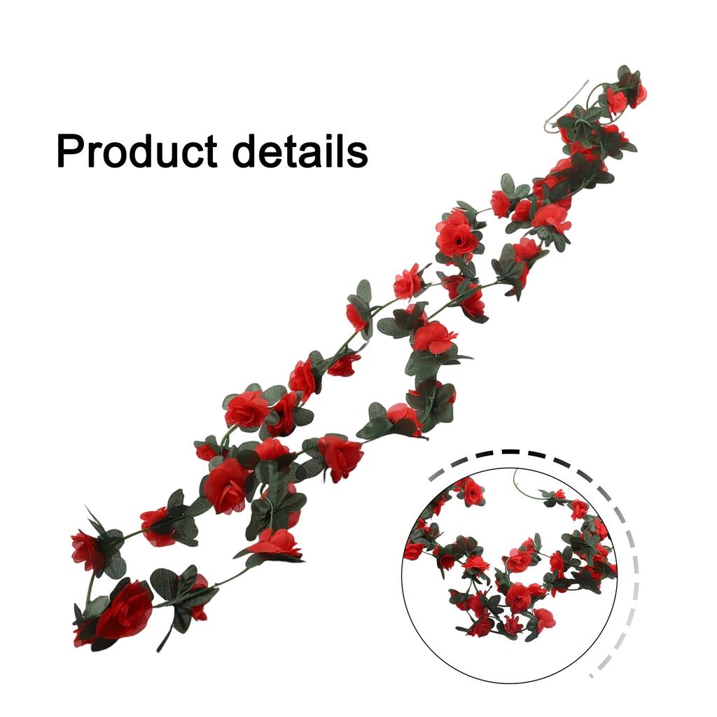 Artificial Rose Garland Rose Wall Hanging 2.5 Meters Long High-quality Silk Lifelike Roses Low Maintenance Event Home