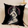 H-Hysterics Glamour Girl Cushion Cover Silky Short Plush Invisible Zipper Dustproof Sofa Pillow Case For Home Decor