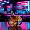 Yousheng Octopus Shaped Whiskey Decanter, 3D Blown Glass Wine Bottle with Stopper, 400ml Handmade Lead-Free Barware, Creative Bar Decor Gift for