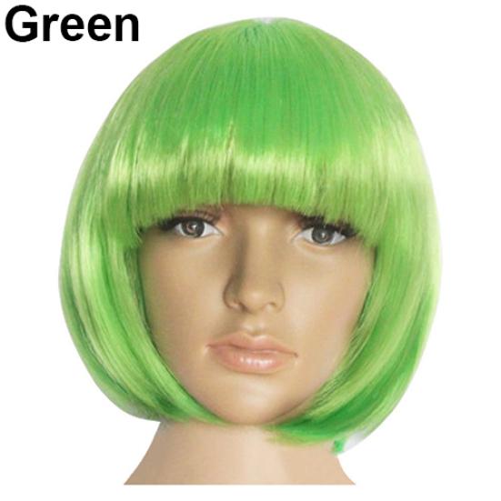 Dámské módní krátké rovné vlasy plné cosplay párty bob účes večerní párty