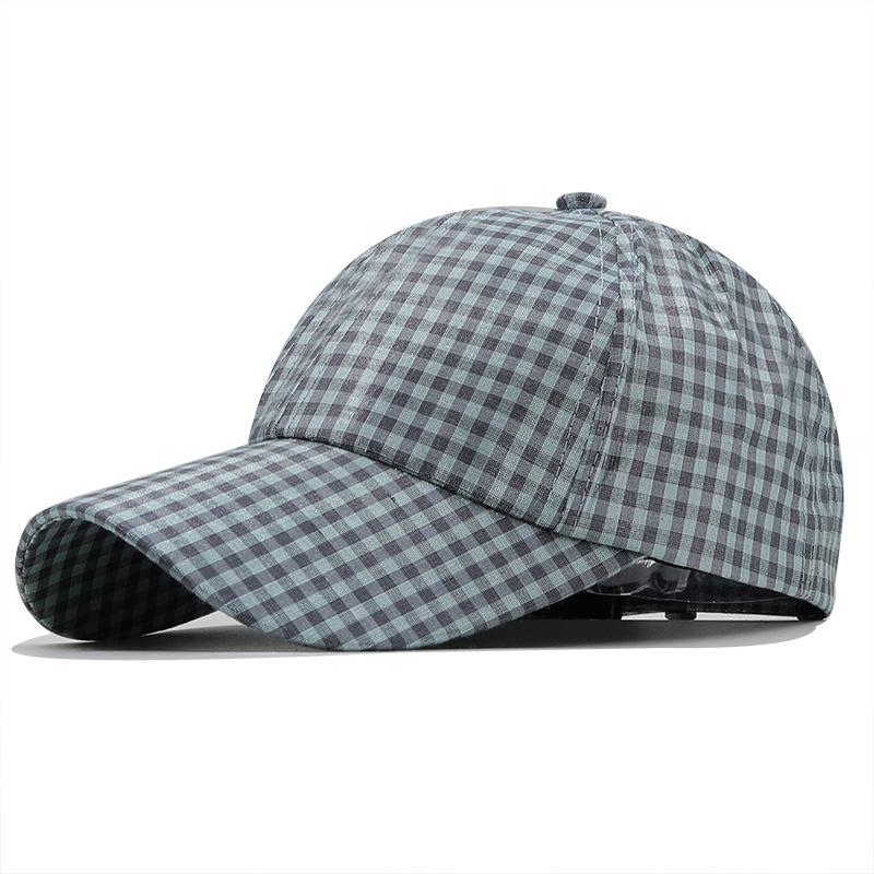 Hat Men's and Women's Striped Plaid Baseball Cap Spring Summer Autumn Outdoor Sunscreen Sun Hat Casual Trend Cap
