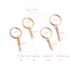 10Pcs/Lot Keychain Rings with Lobster Clasp Screw Eye Pins Jump Ring Keyrings for DIY Jewelry Making Findings Accessories