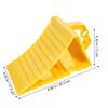 Yellow Plastic Wheel Chock | 20x12x11cm | Built-in Carry Handle | High Visibility Safety for Cars & Trucks
