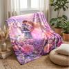 Fantasy Mermaid with Unicorn Theme blanket Lightweight Warm Flannel Blanket Decorative Throw Blanket for Home Decoration