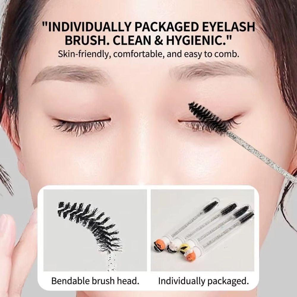 10Pcs Reusable Wand Halloween Mascara Wand Crystal Handle Eyebrow Brush Wand For Halloween Makeup