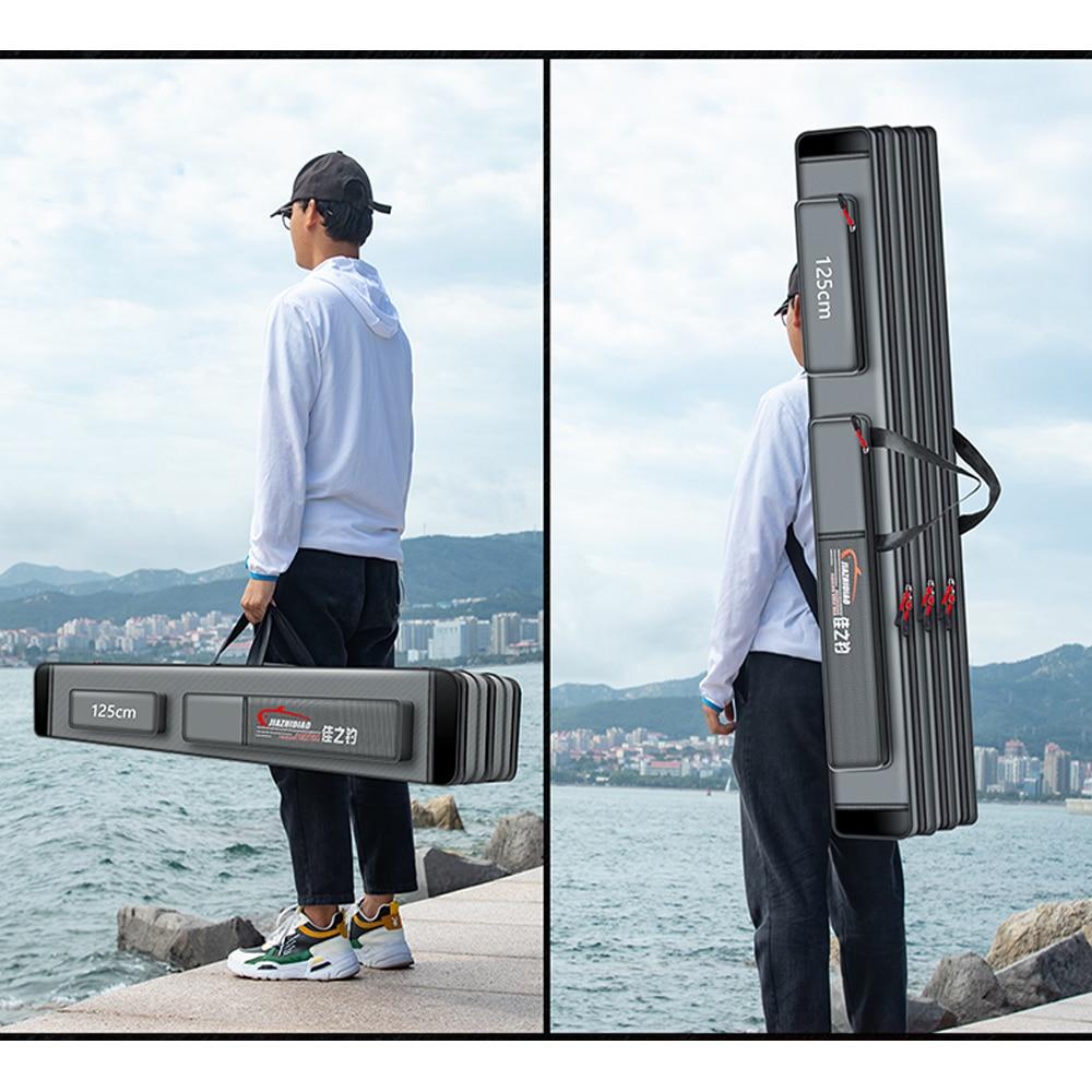 Stahldraht Rand Tragbare Angeln Tasche Mehrzweck Verdicken Wasserdichte Langlebige Fall Angelrute Tasche Angelgerät Tasche X277G