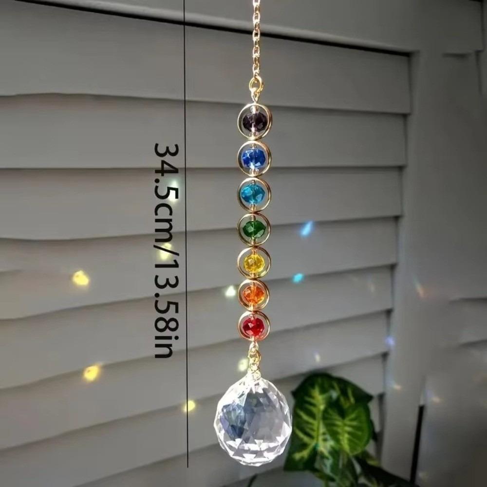 New Colorful Hanging Ornaments Crystal with Hanging Chain Sun Catcher DIY Rainbow Maker Prism Home Decoration