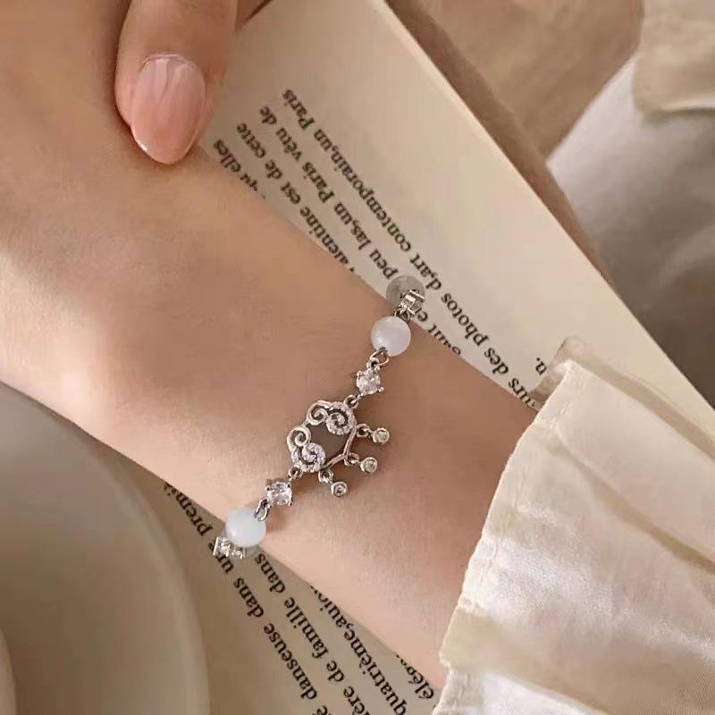 Female New Chinese Niche Retro Safety Lock Bracelet SL138