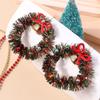 Xmas Tree Christmas Drop Earrings Party Festival Wreath Circle Earrings New Year Earrings  Holiday